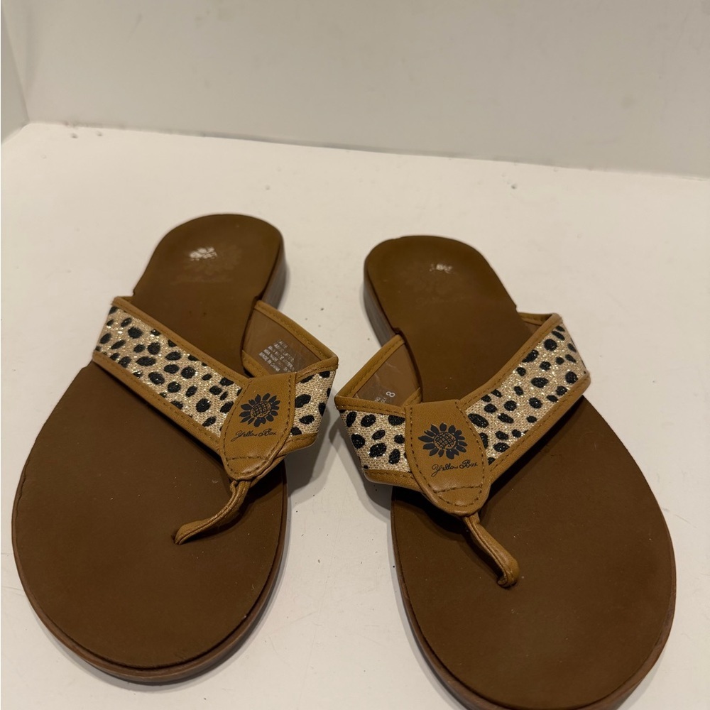 Yellow Box Women's Brown and Black Sandals